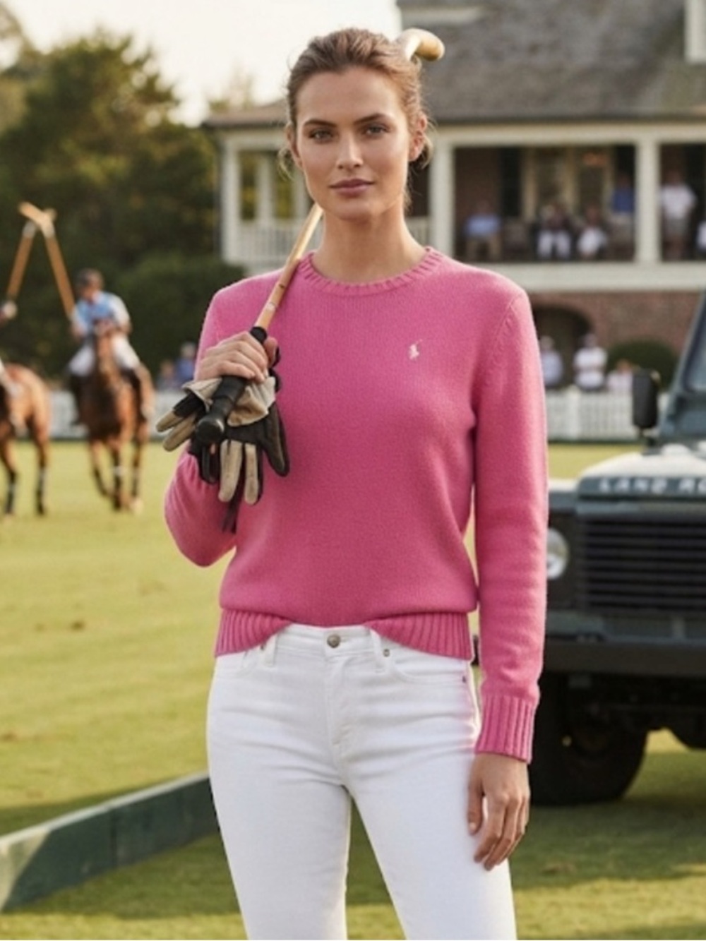 NWOT Ralph Lauren Polo Sport Pink Long Sleeve Sweater